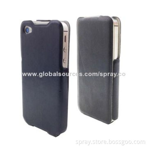 Ultra Slim Flip Folio PU Case for iPhone 4S, No Stitching or Oil Coating End